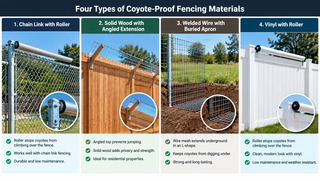 Four types of coyote proof fence image 4
